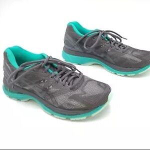 ASICS Gel nimbus 19 grey women’s 7.5 teal running shoes